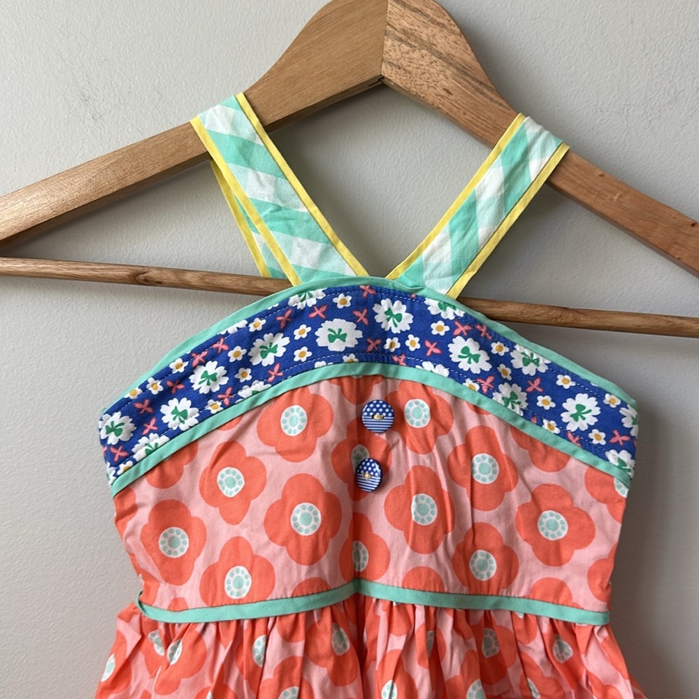 Matilda Jane Orange Flower Crisscross back peplum top 6 - Picture 2 of 8